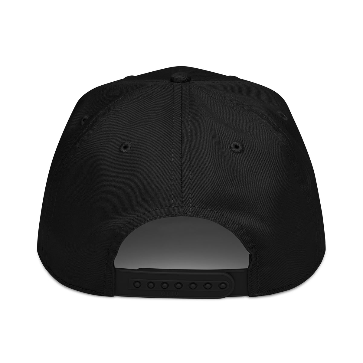 Back of The NO EXIT Cap showing adjustable black snapback closure