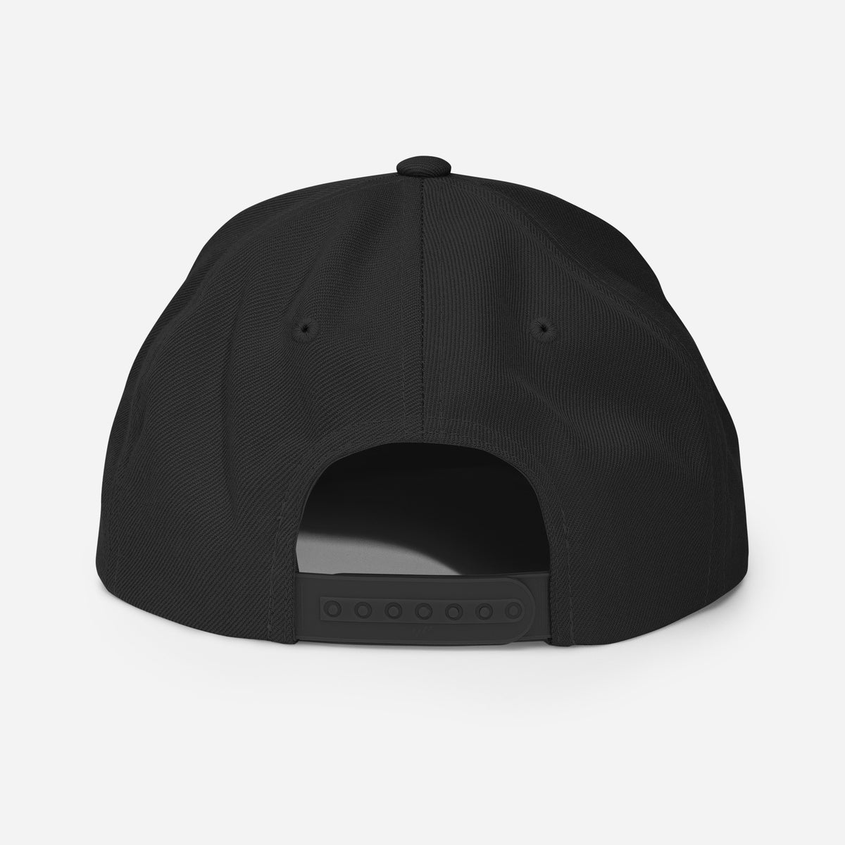 Rear view of The Suspension Cap showing the black structured crown and adjustable snapback closure.