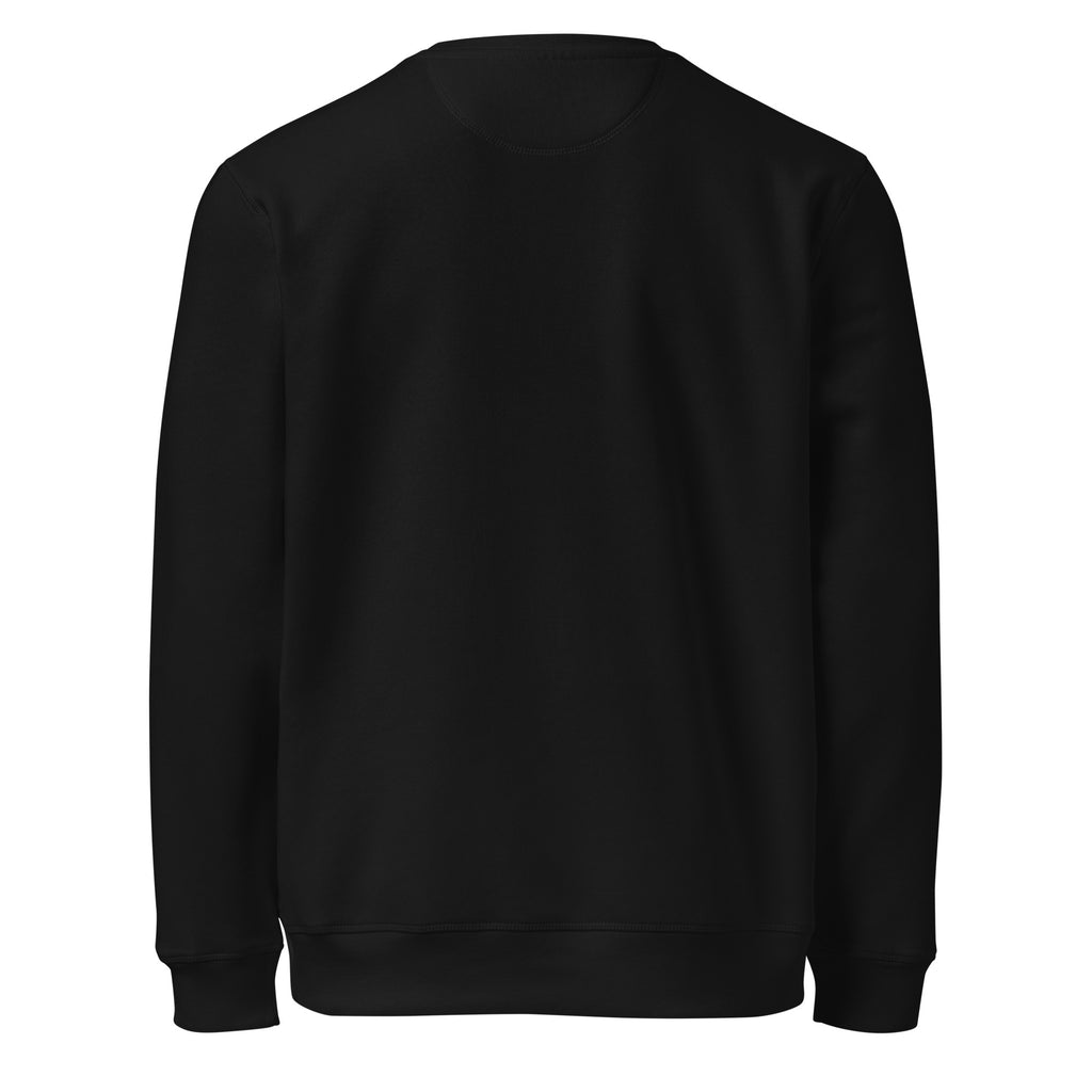 Back view of The Echoes Sweatshirt in black showing the clean, unprinted back.