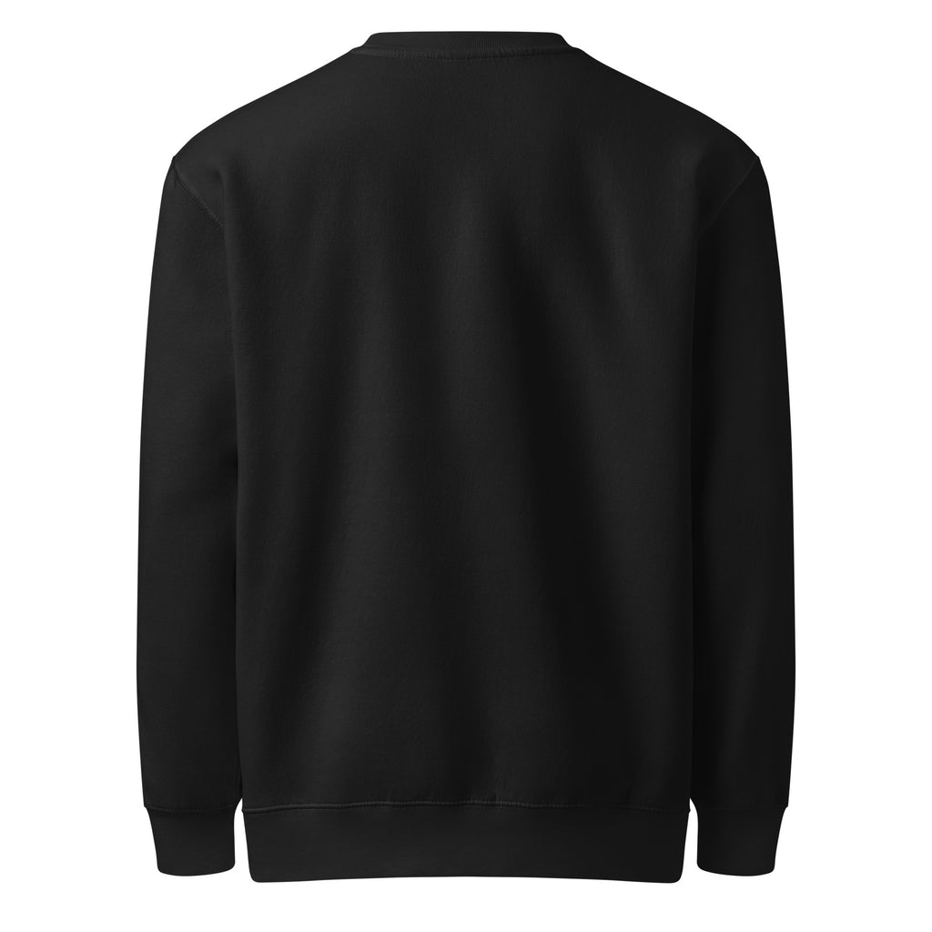 Back view of The False Ceiling Sweatshirt in black showing the clean blank-back design.